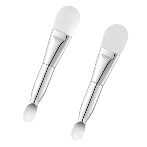 IWOWHERO 2個 面膜用ソフト毛ブラシ 顔全体ケアに 保湿対応の耐久性素材 クレイマスク塗用ツール