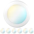 Sunco 6 Pack 5/6 LED Disk Lights Flush Mount Ceiling Light Fixture Recessed, 3000K/4000K/5000K/6000K/6500K Selectable, 15W, 1050LM, Dimmable Low Profile Surface Mount - ETL & Energy Star