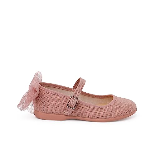 Pisamonas Merceditas Ceremonia Lazo Trasero Tul Talla 25 Color Rosa Palo