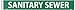 NMC A1223G Pipemarkers Sign, Legend "Sanitary Sewer", 14" Length x 2" Height, 1-1/4" Letter Size, Pressure Sensitive Vinyl, White on Green (Pack of 25)