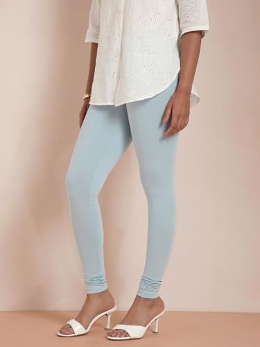 Image of TWIN BIRDS Tailored Cut and Classic Fit Super Stretchable Elastane Fabric Churidar Leggings for Women