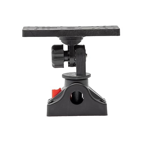 Image of Extreme Max 3006.8661 Universal Fish Finder Head Unit Boat /Fishing Rod Holder Mount for Screens Up to 9 inch with Pivoting Bracket (Rectangle Mount)