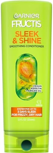 Garnier Fructis Sleek & Shine Conditioner, Frizzy, Dry, Unmanageable Hair, 21 fl. oz.(Packaging May Vary)