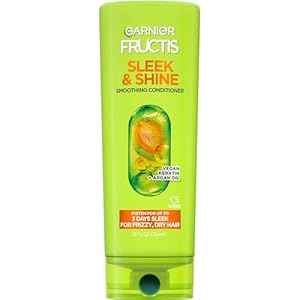 Garnier Fructis Sleek & Shine Conditioner, Frizzy, Dry, Unmanageable Hair, 21 fl. oz.(Packaging May Vary)