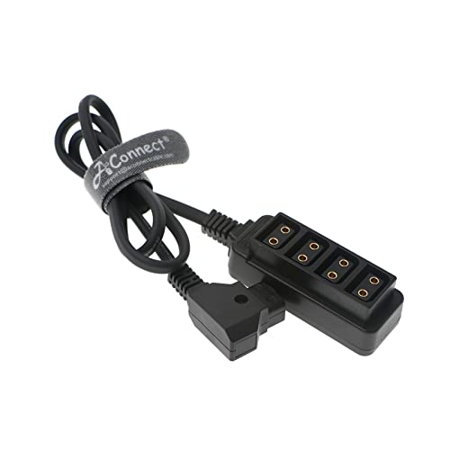 Cable Splitter D-tap macho a 4 hembras de 70cm para alimentar cámaras BMPCC ARRI y RED 3