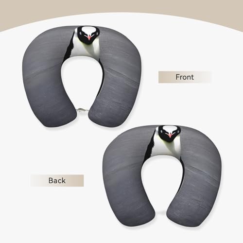 Almohada cuello de poliéster negra ajustable miniatura 3