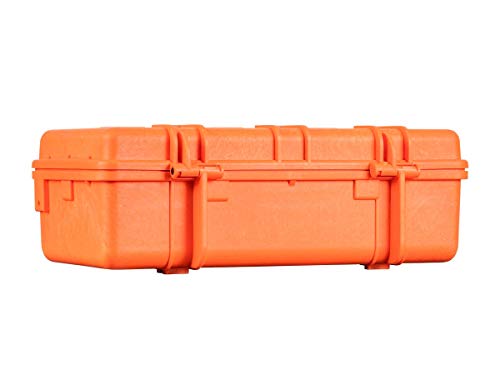 Image of Monoprice Weatherproof Hard Case - 22 x 14 x 8 Inches, With Customizable Foam, Shockproof, IP67, Ultraviolet And Impact Resistant Material, Orange - Pure Outdoor Collection