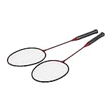 01 Badmintonschläger, Badmintonschläger Set Badmintonschläger Set für Freunde und Familie drinnen oder draußen