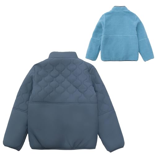 Image of Rokka&Rolla Boys' 2-in-1 Reversible Water-Resistant Teddy Sherpa Puffer Jacket
