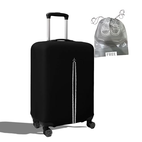 Image of WanderWraps Spendex Polyester Protective Luggage Cover | Hard Luggage Trolley Bag Cover | Washable | Dust Proof | Stretchable | M - 24 inch | Skytrail||