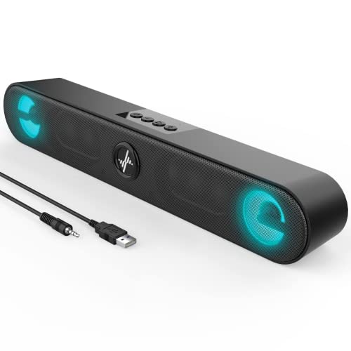 Lenrue Computer Speakers,Wired Usb-Powered Pc Speakers With 10W Stereo Sound,Sound-Bar Speakers For Pc Desktop Computer Laptop Monitor (Matteblack) #TOP8