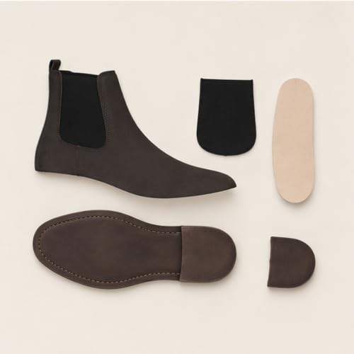 Image of Men's Chelsea Boots Suede Finish Slip-On Ankle Boots Elastic Side Panel Casual & Formal Wear