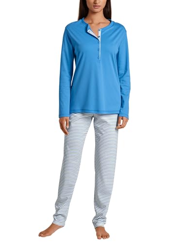 CALIDA Damen Pyjama, aus der Serie Daylight Dreams in blau, Schlafanzug,...