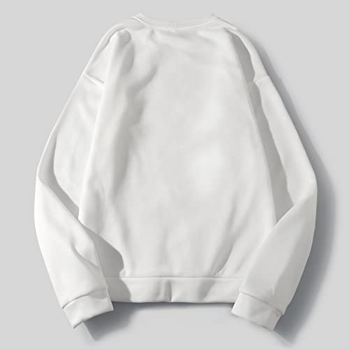 Duowei Plaid Hoodie Men Usa Men Women Letter Graphic Print Round Neck Long Sleeve Tops Sweatshirt Men Sweat Shirt #TOP1