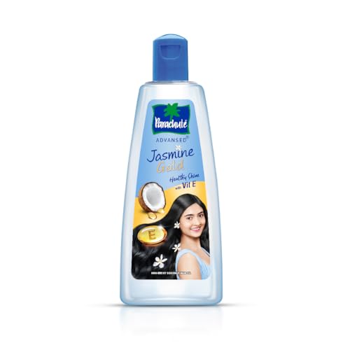 Jasmine Gold Non-Sticky Coconut Hair Oil with Vitamin E For Super Shiny Hair, 600ml