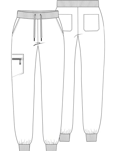 VECARDI Women's Stretch Scrub Jogger Pants High-Waisted with 5 Pockets - image 6