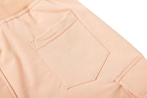 Irelia 2 Pack Boys Shorts Drawstring Elastic Waist Zipper Pockets Black Khaki Cargo Xxl #TOP4