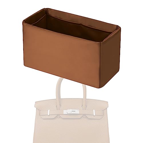 XYJG Bolsa organizadora sedosa para manter a forma da bolsa Herme Birkin 20/25/30/35/40 bolsas, bolsa de mão de luxo leve e resistente (dourado, BK 25)