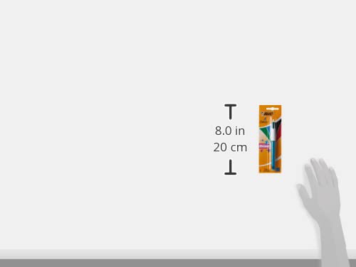 BIC 4 Colours Shine Retractable Ballpoint Pens with Medium Point (1.0 mm), Assorted Metallic Barrels, Pack of 1