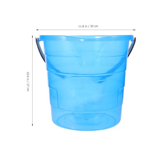 Cubo de plástico azul de 12L con asa resistente para pesca 3