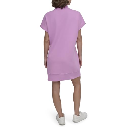 Image of DKNY Women's Short Sleeve Half-Zip Sweatshirt Dress