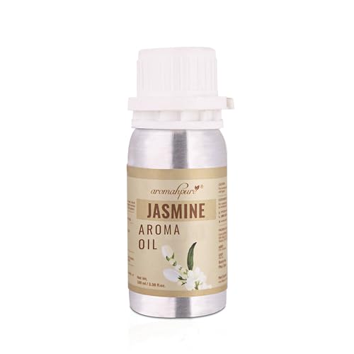 Image of Aromahpure Jasmine Aroma Oil | 100ml Undiluted & Natural | Long-Lasting Scent for Aromatherapy, Candle & Soap Making, Diffusers, Room Freshener, Humidifier, Bathroom Revitalizer & Home Essentials