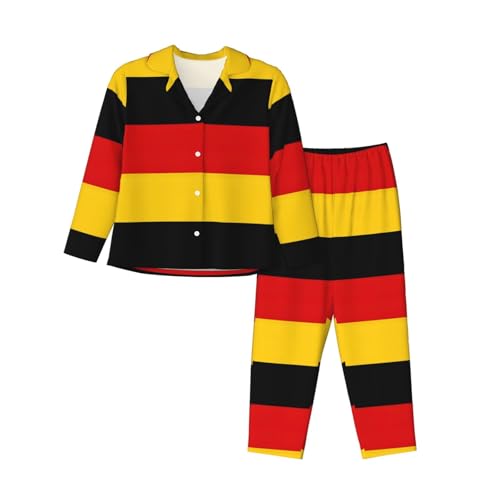 Pyjama Allemagne femme manches longues ensemble vêtement de nuit élastique