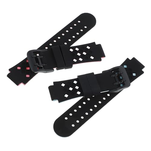 PRETYZOOM 2 piezas Correas Reloj Silicona Duraderas Liberación Rápida Compatibles Pulseras Niña Pack Unidades Rosa Negro Azul Negro