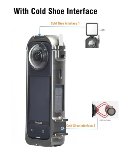 Image of TEKTONIC TMC-X4 Metal Cage for Insta360 X4 Action Camera - Aluminum Protective Frame with Lens Protection, Multiple 1 /4″ Mounts, Cold Shoe, Quick-Lock Design for Vlogging & 360 Filming