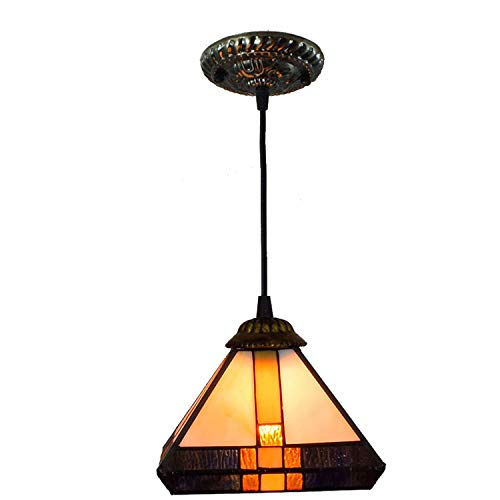 Lustre suspension carrée marron pour éclairage couloir et bar