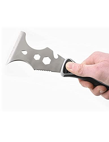 Rollingdog 12 In 1 Painters Tools - 3 Inch Stanless Steel Paint Scraper Putty Knife Hammer Head Soft Grip Handle Paint Remover #TOP4