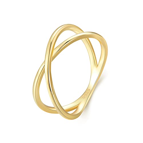 Bague plaquée X en Diamant simulé CZ, le cadeau idéal pour femme