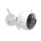 EZVIZ C3X Telecamera Wi-Fi Esterno 1080p Videocamera Sorveglianza Esterno wifi con Visione Notturna a Colori, Due Obiettivi Intelligenti, Rilevamento Umano da Algoritmo IA, Audio Bidirezionale, Alexa