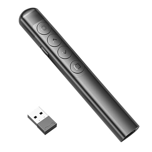 Wireless Presenter, Powerpoint Fernbedienung, 2.4G Multifunktions Wireless Presenter, für Lehrer,Büros,Besprechungen,Berichte (S9)