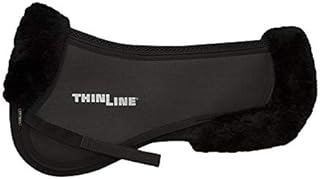 Thinline Trifecta Sheepskin Trim Half Pad- Black