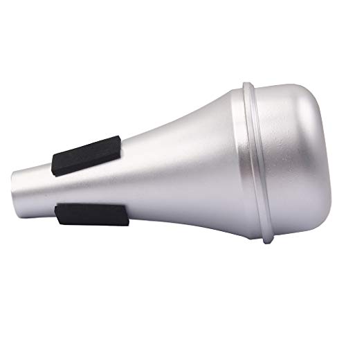 Alnicov Trompeten-Schalldämpfer, tragbarer Trompeten-Dämpfer, für Anfänger, Chrom