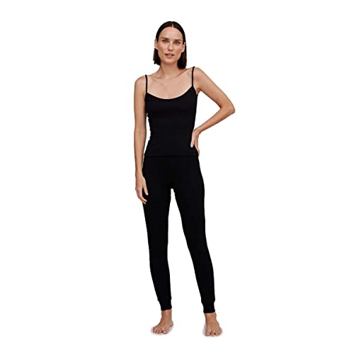 Camisete Básico Feminino Alças Finas Em Algodão - Preto P