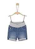 Einsatz aus Sweatstoff s.Oliver Unisex - Baby Jeansshorts mit Rippbund blue stretched den 86.REG