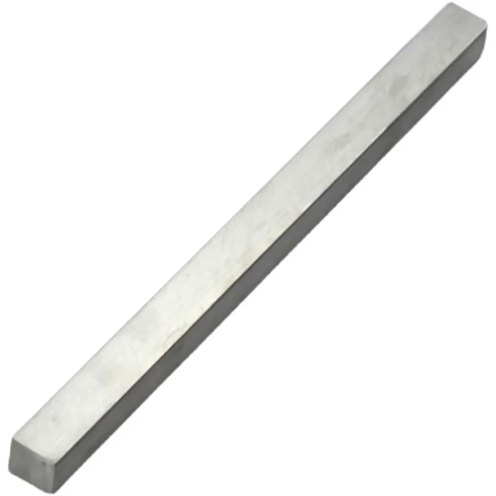 Barra piatta in acciaio inox, lunghezza 400 mm, sezioni trasversali da 2 x 2 mm a 80 x 80 mm, materiale resistente per supporto strutturale