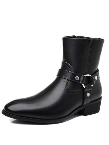 Rave Platform Boots Goth Cowgirls Cowboys Plus Size Short Chelsea Combat Booties Emo Grunge Shoes - Church Neutral Retro Trendy Comfortable Walking Lightweight Running Standing All Day Birthday Gifts3