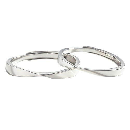Bagues Mobius en argent 925 étincelant pour un éclat durable