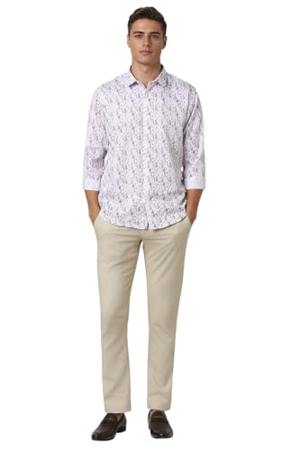 Image of Van Heusen Casual Printed Shirt for Men| Premium Cotton| Full Sleeves| Slim Fit |Breathable Fabric