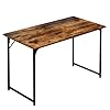 T-LOVENDO.ES Mesa de Ordenador Estrecha, Escritorio de 120 cm x 60 cm, Pequeña Mesa de Oficina de Diseño Industrial, para Oficina en Casa, Estudio, Salón, de Trabajo, Estructura de Metal, Madera