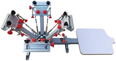 MELDIKISO Micro Registration 4 Color 1 Station Silk Screen Printing Press Machine Screen Printing Machine