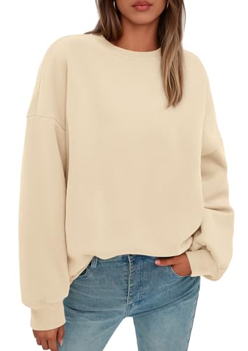 PRETTYGARDEN Sweatshirt for Women Oversized Crewneck Long Sleeve Pullover Fleece Top 2025 Fall Winter Fashion Outfits Clothes