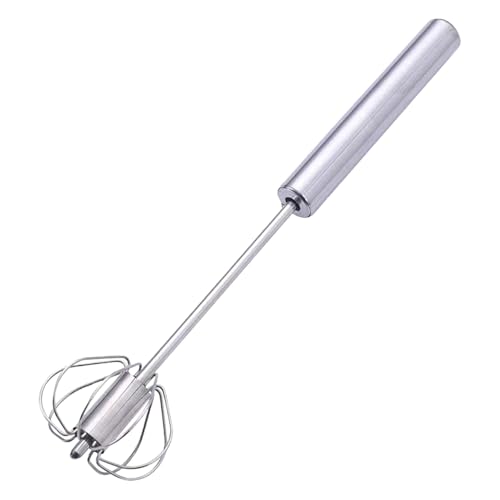 Sbattitore Semiautomatico - Frusta Per Uova Rotante A Pressione, Sbattitore A Molla In Acciaio Inossidabile | Strumento Culinario Professionale Efficiente Per Omelette, Salse, Maionese, Bevande Al Caf