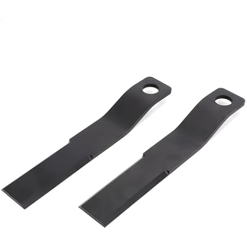 WIKIBB Brush Hog Cutter Cutting Blades Replacement for Skid Steer Brush Cutter Lawn Brush Mower Head Blade Rotary Cutter 2Pcs 8mm Thickness Spring Steel Cover