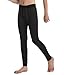 CVVTEE Boys Compression Pants Base Layers Soccer Hockey Tights Athletic Leggings Thermal for Kids… (US, Numeric, 12, Regular, Black)