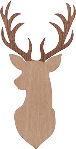Bergliebe Dekohirsch | Wanddeko aus Holz | 45,5 x 25,5 cm | Pohmer Design Cover