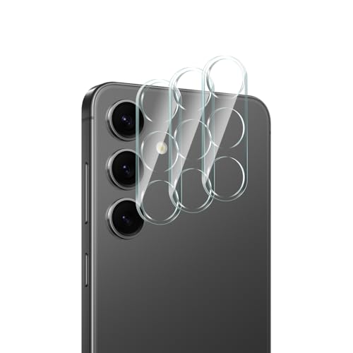CYYAGE 3 Pack for Samsung Galaxy S24 Camera Lens Protector Tempered Glass Film 9H Hardness Scratch Resistant HD Clear Case Friendly